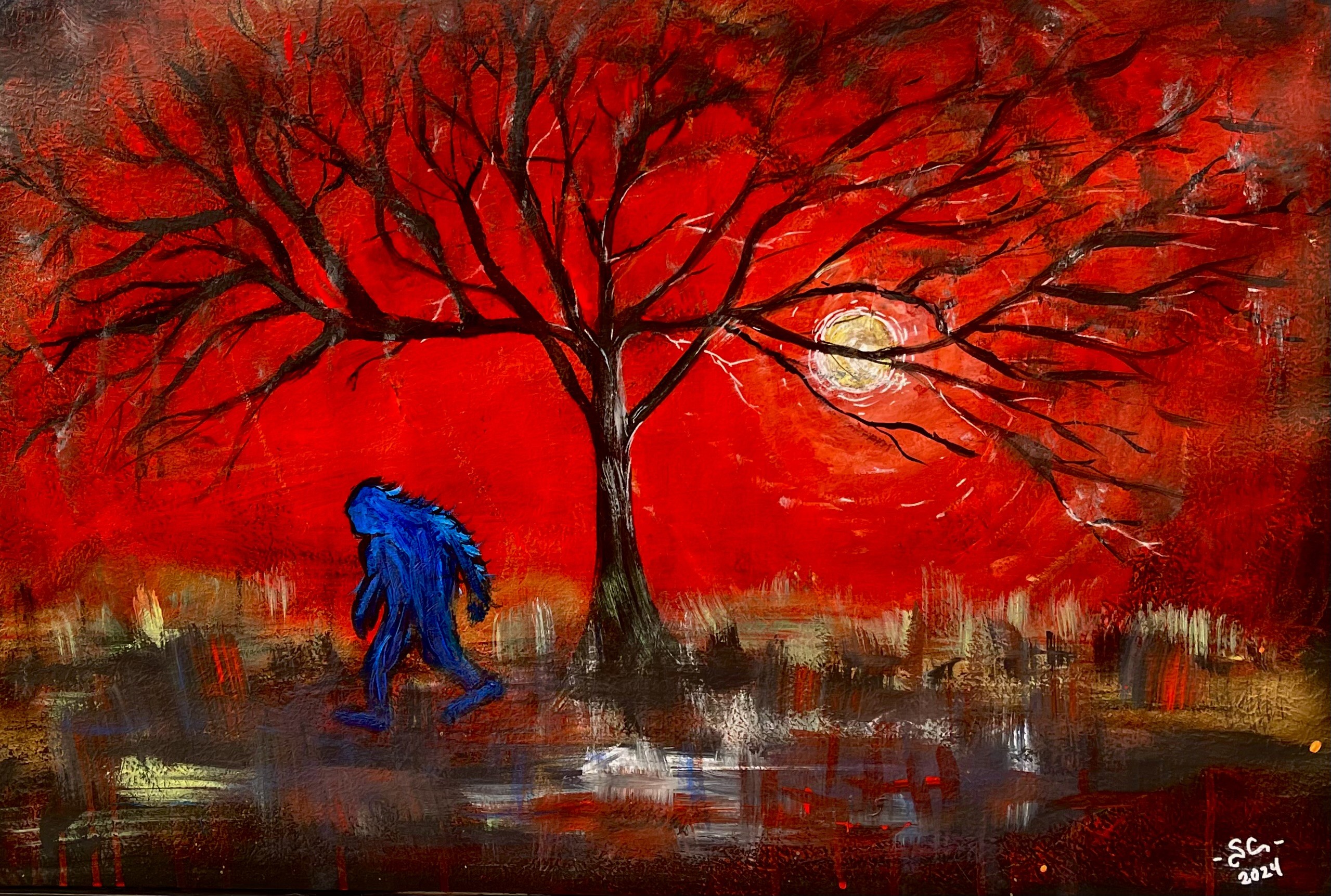 Blue Bigfoot  by Saffron Cannon
